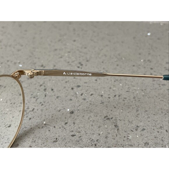 Liz Claiborne LC-81  JAD MAR Eyeglasses Frames Only Blue gold Full Rim 135 GEP - Picture 4 of 13